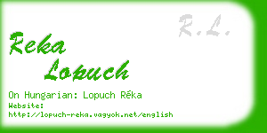 reka lopuch business card